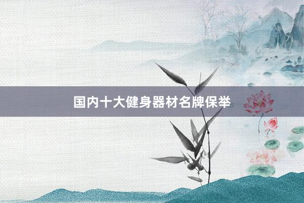 国内十大健身器材名牌保举